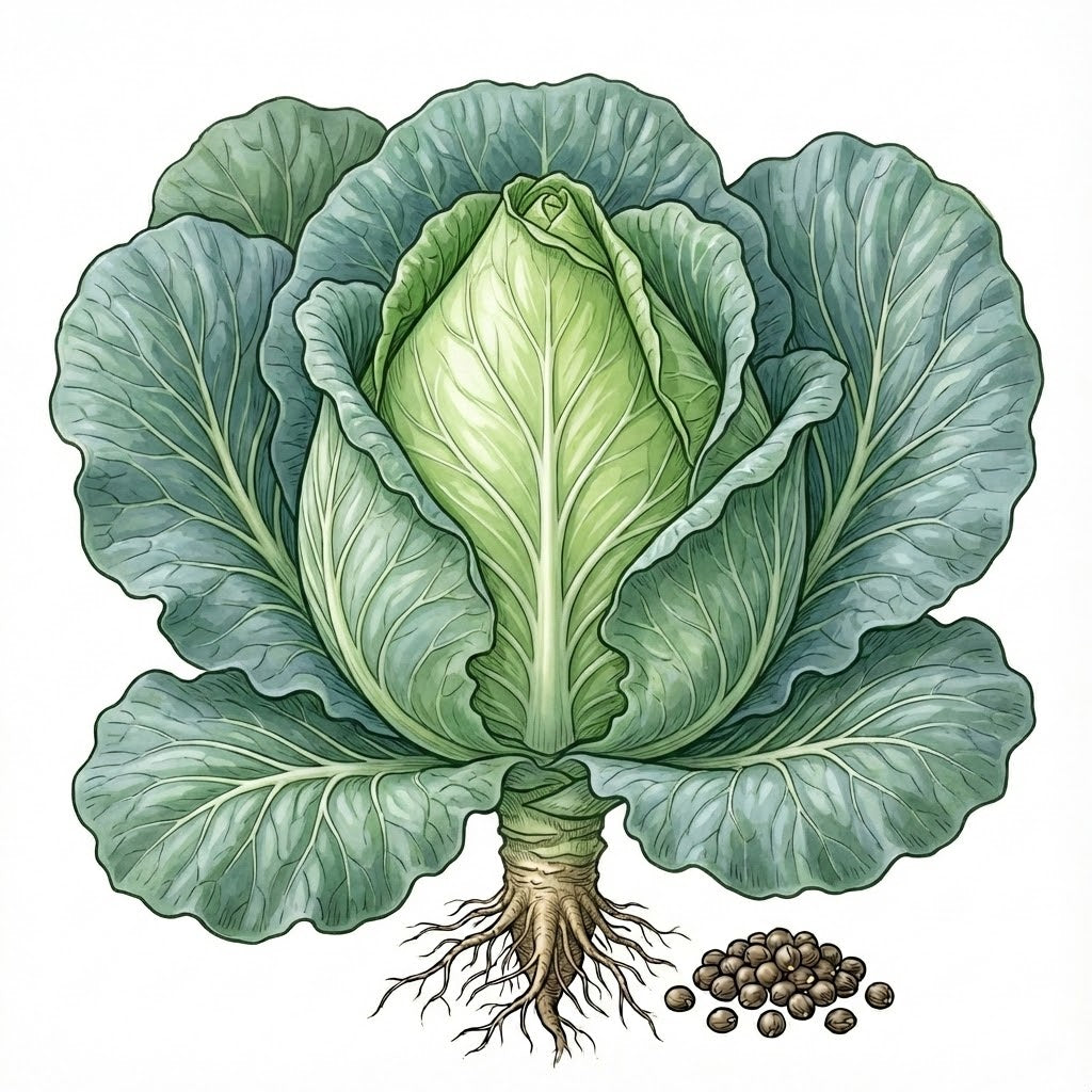 CABBAGE Seeds, Early Jersey Wakefield